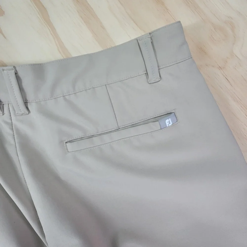 FootJoy Golf Pants Mens 34x33.5 Beige Good Performance Stretch Flat Front